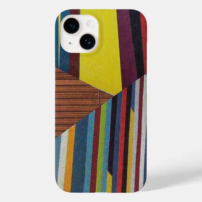 Streifen und Holz Case-Mate iPhone 14 Hülle (Rückseite)