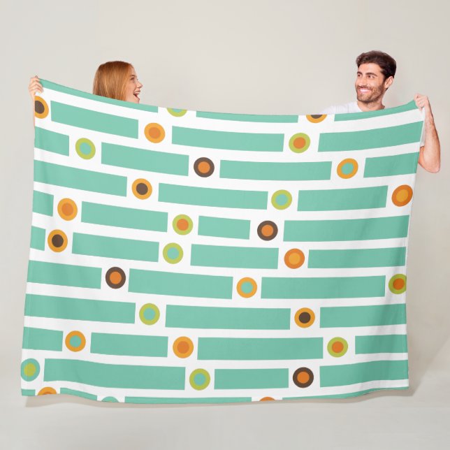 Streifen und Kreise Fleecedecke (Beispiel)