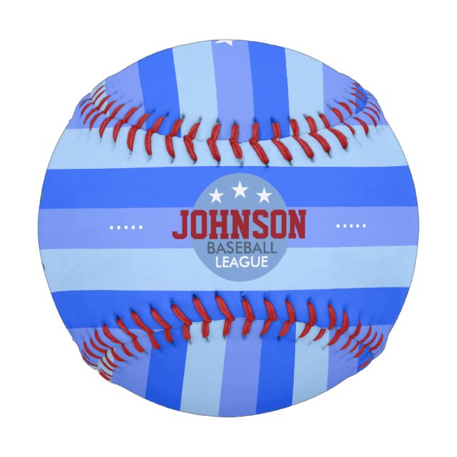 Streifen und Name personalisiert Baseball (Vorderseite)