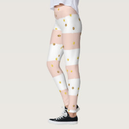Streifen und Polka-Punkte Leggings