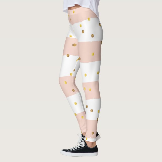 Streifen und Polka-Punkte Leggings (Links)
