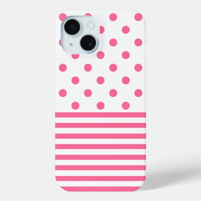 Streifen und Punkte - rosa iPhone 6/6, Handy-Case Case-Mate iPhone Hülle (Rückseite)