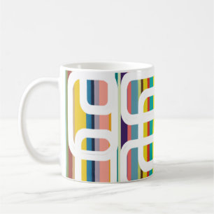Streifen und Rechtecke Tasse des Kaffees