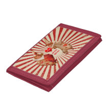Streifen und Vintage Valentinische Clowns mit Herz