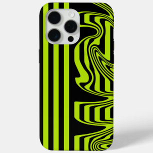 Streifen und Wirbel - Kalkgrün und Schwarz Case-Mate iPhone Hülle
