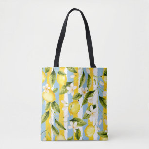 Streifen und Zitronen Tasche