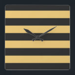 STREIFEN, verstellbar, schwarz Quadratische Wanduhr<br><div class="desc">Farbige Streifen vor der Hintergrundfarbe,  die ersetzt werden kann. Spielen Sie mit verschiedenen Hintergrundfarben,  um ein persönliches Spiel zu erstellen!</div>