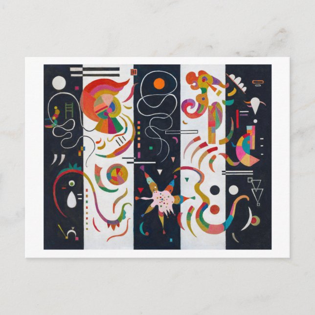 Streifen, Wassily Kandinsky Postkarte (Vorderseite)