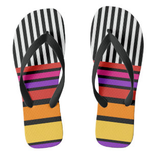 Streifen weiß & farbig + Ihr Rücken. Ideen Flip Flops