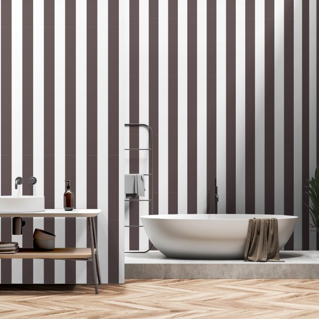 Streifen (weiß und braun) tapete (Badezimmer)