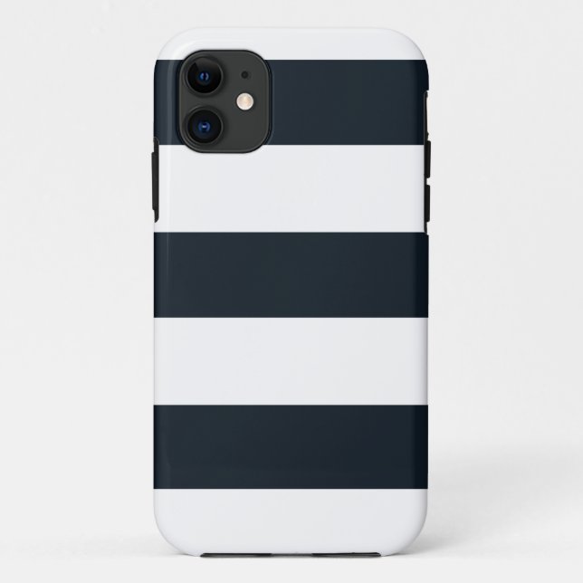 Streifen (weiß und schwarz) Case-Mate iPhone hülle (Rückseite)