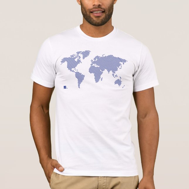 Streifen-WeltT-Shirt T-Shirt (Vorderseite)
