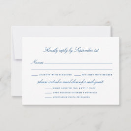 Streifenbarsch Optionen Elegante Hochzeit RSVP Karte