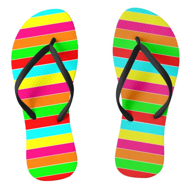 ‚Streifenbogen‘ Flip Flops (Fußbett)