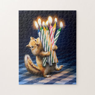 Streifenhörnchen-Geburtstagskerzen
