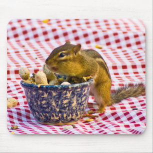 Streifenhörnchen Picknick Mousepad