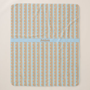 Streifenmuster blau braun grau sherpadecke
