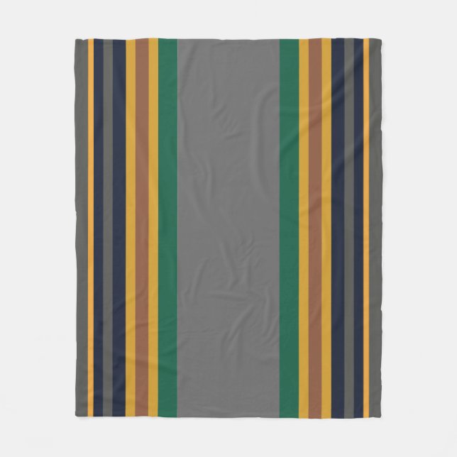 Streifenmuster Design-1 Fleece-Decken Fleecedecke (Vorderseite)