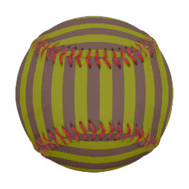 Streifenmuster in Schokoladenbraun und Olivgrün Baseball