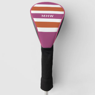 Streifenmuster individuelles Monogramm Fahrerschal Golf Headcover