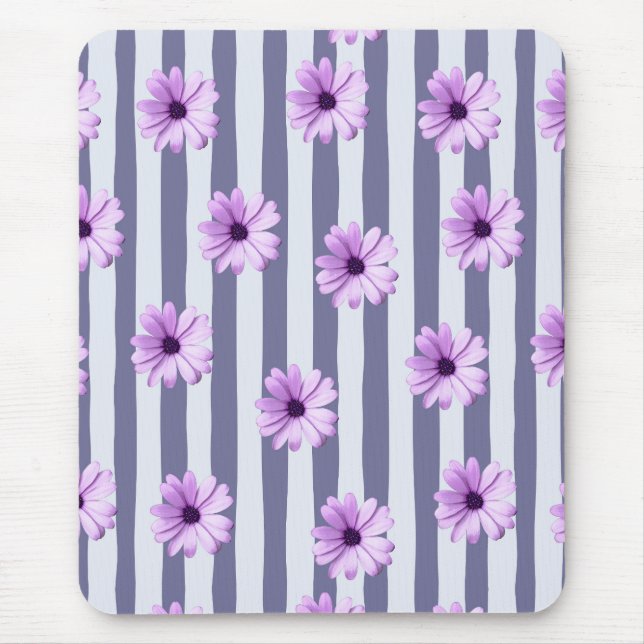 Streifenmuster mit lila Molsen Mousepad (Vorne)