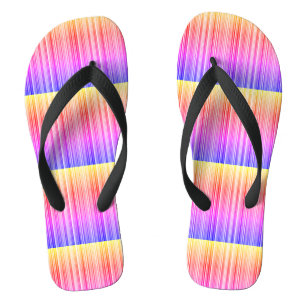 Streifenmuster regenbogenfarben flip flops