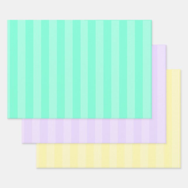 Streifenpapier für Ostern Geschenkpapier Set (Set)