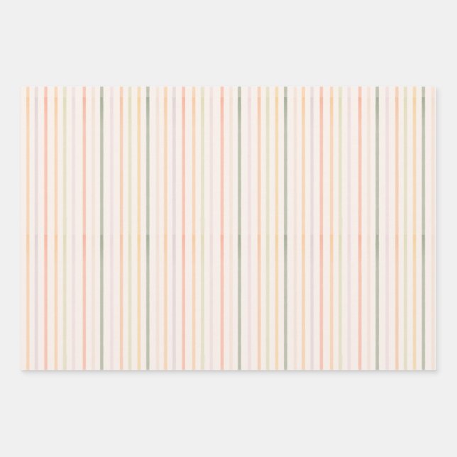 Streifenverpackung Geschenkpapier Set (Vorderseite)