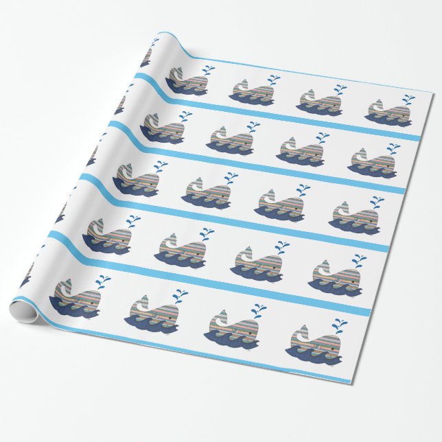 Streifenwal Geschenkpapier (Ungerollt)