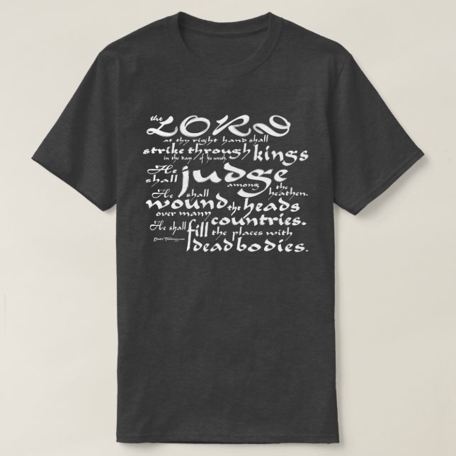 Streik durch Könige (Psalm-110:1 König James T-Shirt (Design vorne)