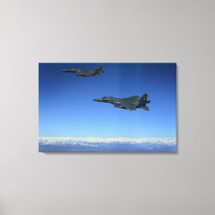 Streik Eagles 2 der US-Luftwaffe-F-15E Leinwanddruck