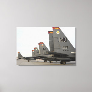 Streik Eagles der US-Luftwaffe-F-15E Leinwanddruck