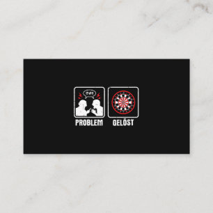 Streit Darts Problem gelöst Dart Player Woman Man Visitenkarte