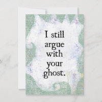Streiten Sie mit Ihrer Ghost-Grußkarte