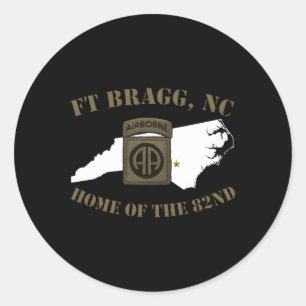 Streitkräftebasis Fort Bragg Post-Fayetteville Nc Runder Aufkleber
