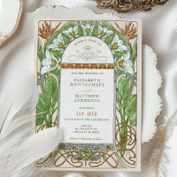 Strelitzia Colorful Wedding Art Nouveau Mucha
