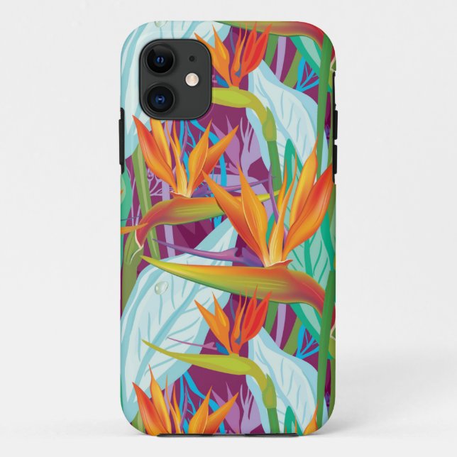 Strelitzia-Muster Case-Mate iPhone Hülle (Rückseite)