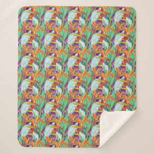 Strelitzia-Muster Sherpadecke