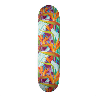 Strelitzia-Muster Skateboard
