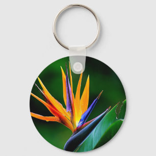Strelitzia. Paradiesvogel Blume Schlüsselanhänger