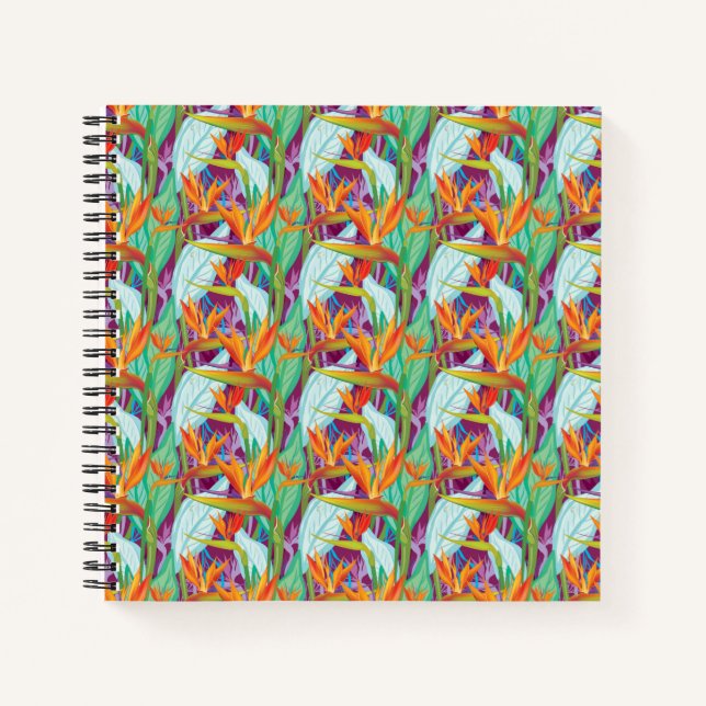 Strelitzia Pattern Notizbuch (Vorderseite)