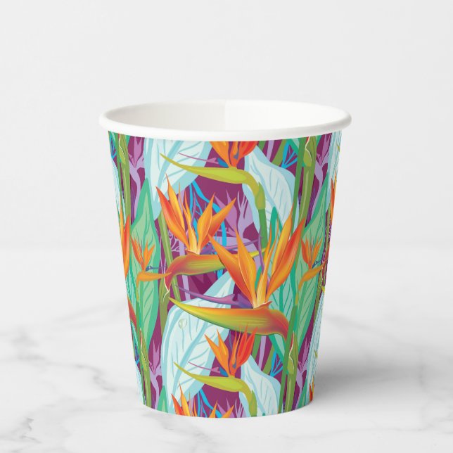Strelitzia Pattern Pappbecher (Links)