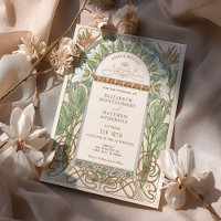 Strelitzia Wedding Einladungen Art Nouveau Mucha