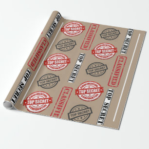 Streng geheim klassifizierte Geschenk-Verpackung Geschenkpapier