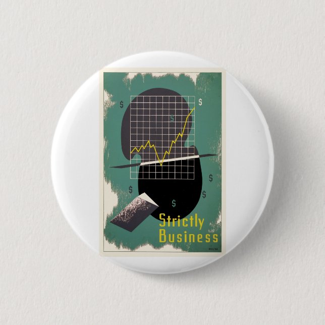 Streng geschäftlich button (Vorderseite)