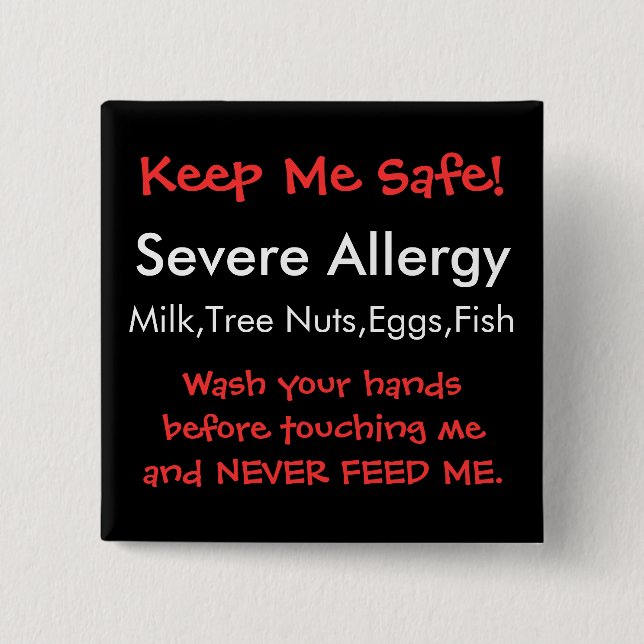 Strenge Allergie Button (Vorderseite)
