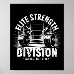 Strenge Division Deadlift Club Gym Gewichtheben Poster