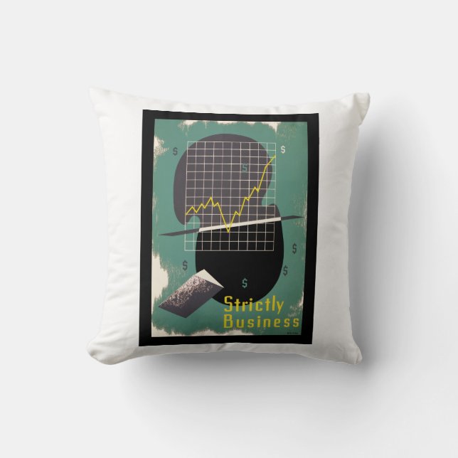 Strenge Geschäfte Kissen (Vorderseite)