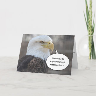 Strenge Weißkopfseeadler-Gruß-Karte Karte