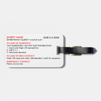 Strenger Allergie Identifikations- u. EIS-Umbau Gepäckanhänger